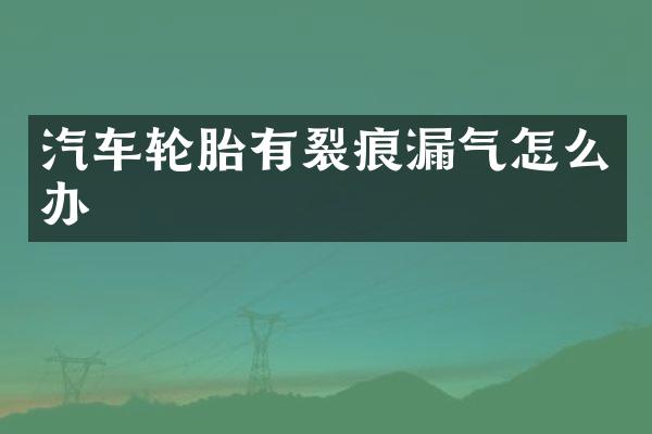 汽车轮胎有裂痕漏气怎么办