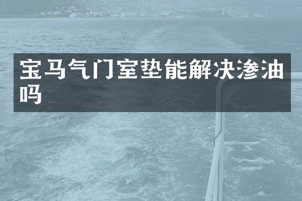 宝马气门室垫能解决渗油吗