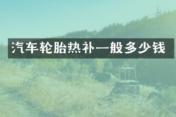 汽车轮胎热补一般多少钱