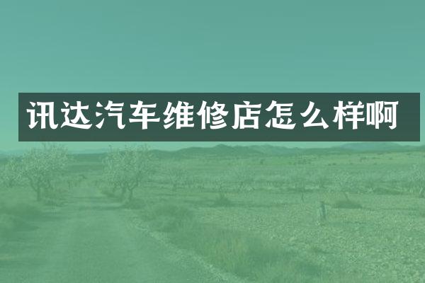 讯达汽车维修店怎么样啊