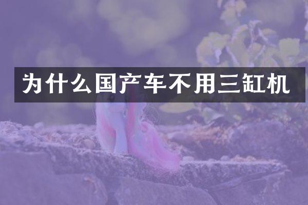 为什么国产车不用三缸机
