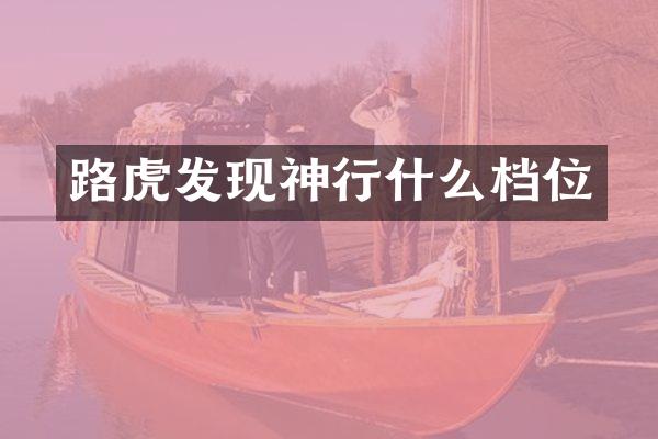 路虎发现神行什么档位