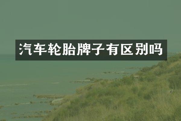 汽车轮胎牌子有区别吗