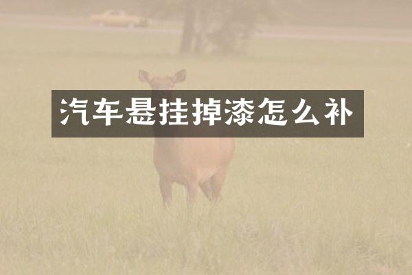 汽车悬挂掉漆怎么补