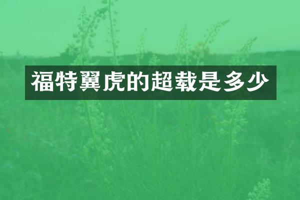 福特翼虎的超载是多少