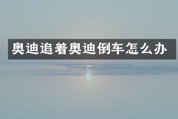 奥迪追着奥迪倒车怎么办