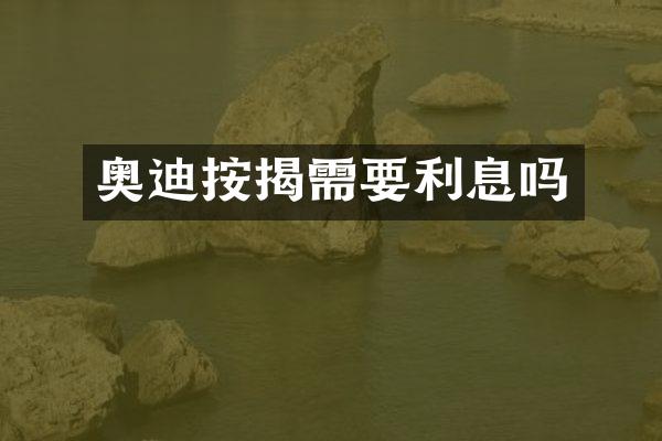 奥迪按揭需要利息吗