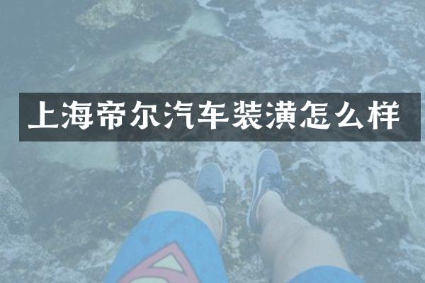 上海帝尔汽车装潢怎么样