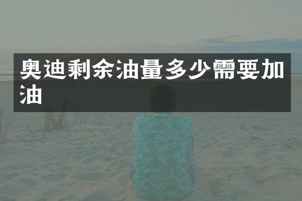 奥迪剩余油量多少需要加油