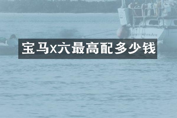 宝马x六最高配多少钱
