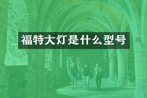 福特大灯是什么型号