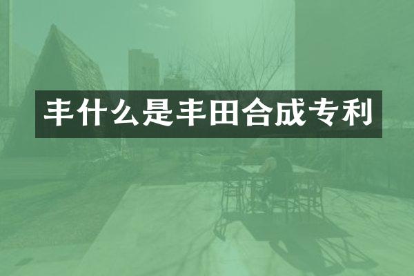 丰什么是丰田合成专利