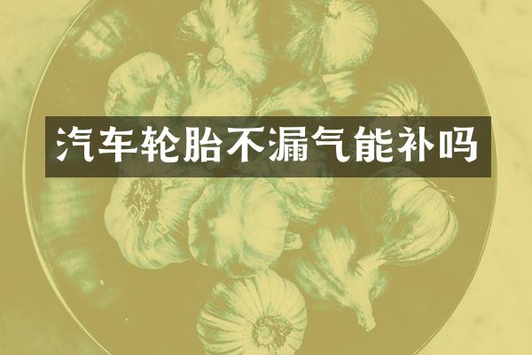 汽车轮胎不漏气能补吗