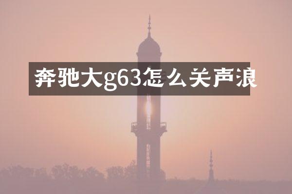 奔驰大g63怎么关声浪