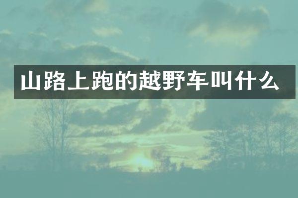 山路上跑的越野车叫什么