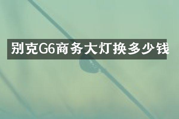 别克G6商务大灯换多少钱