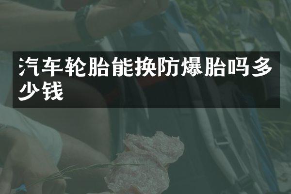 汽车轮胎能换防爆胎吗多少钱