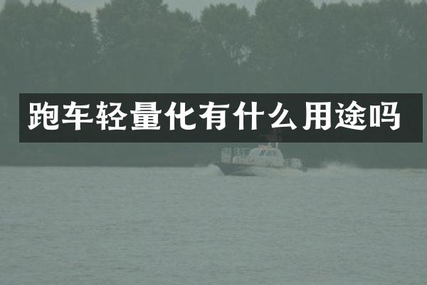 跑车轻量化有什么用途吗
