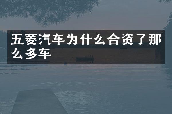 五菱汽车为什么合资了那么多车
