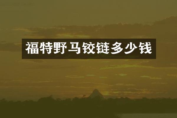 福特野马铰链多少钱