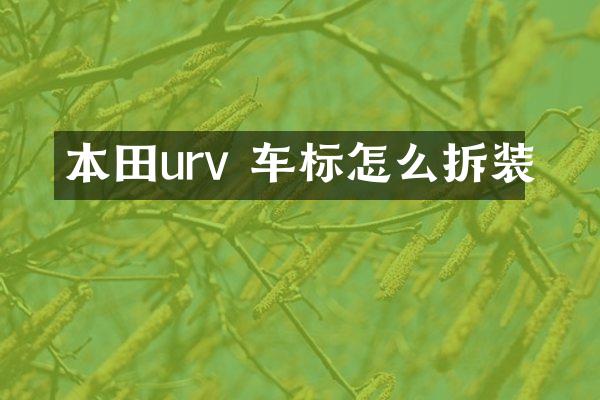 本田urv 车标怎么拆装