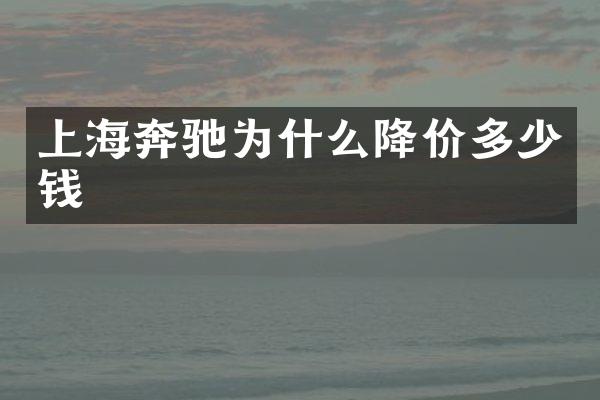 上海奔驰为什么降价多少钱