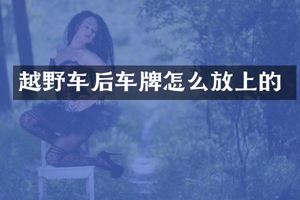 越野车后车牌怎么放上的