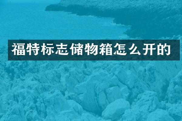 福特标志储物箱怎么开的