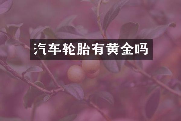 汽车轮胎有黄金吗