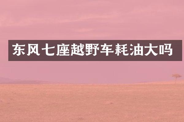 东风七座越野车耗油大吗
