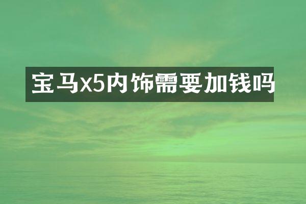 宝马x5内饰需要加钱吗