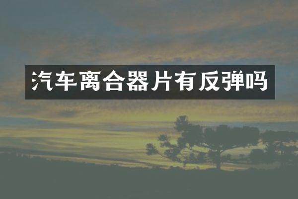 汽车离合器片有反弹吗