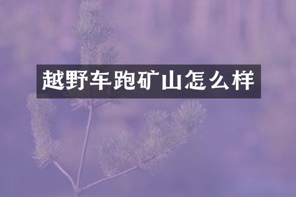 越野车跑矿山怎么样