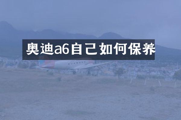 奥迪a6自己如何保养