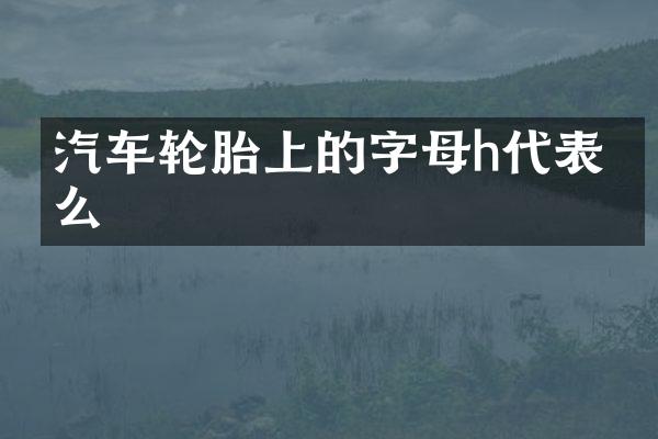 汽车轮胎上的字母h代表什么