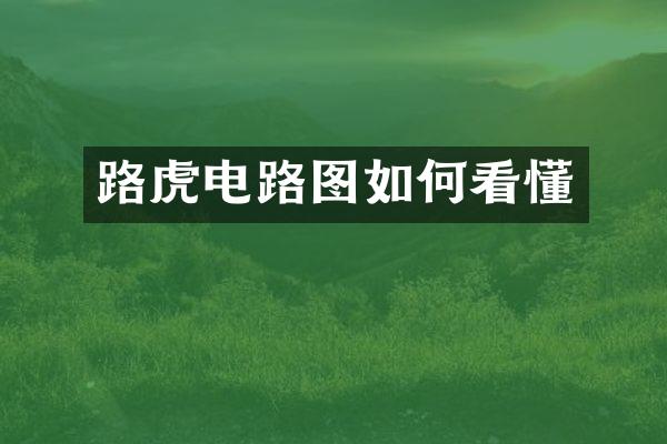 路虎电路图如何看懂