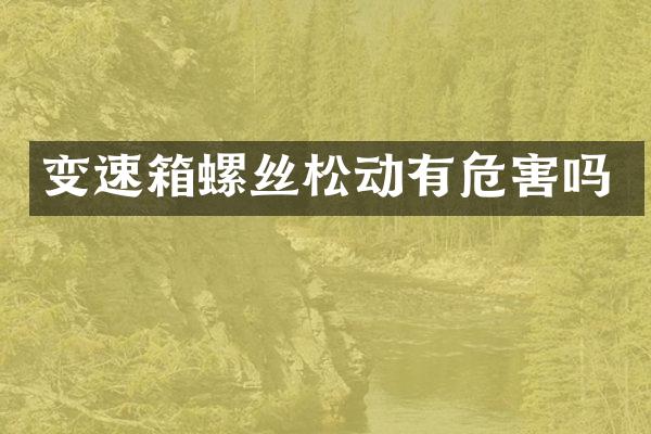 变速箱螺丝松动有危害吗