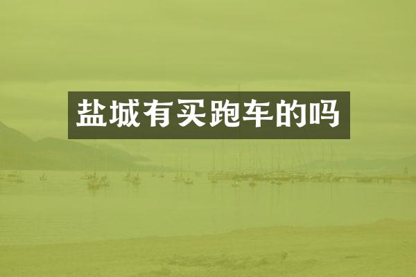 盐城有买跑车的吗