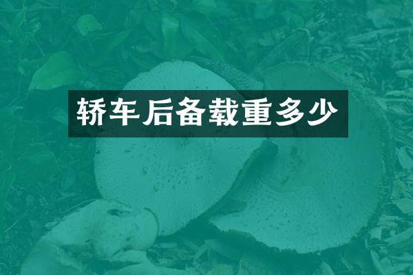 轿车后备载重多少