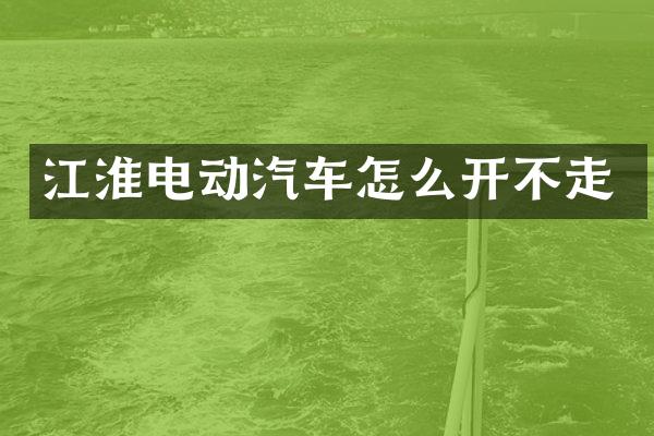 江淮电动汽车怎么开不走