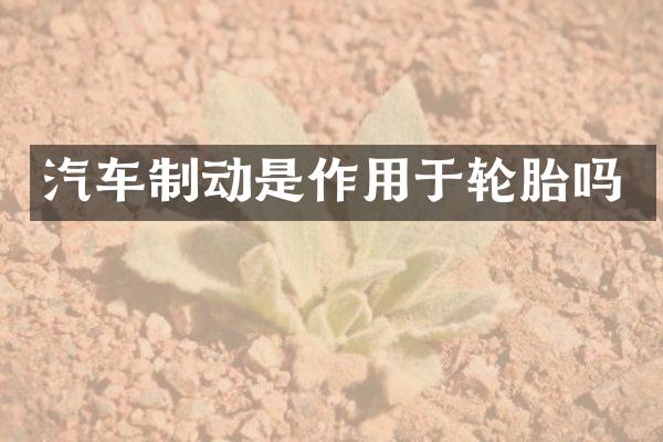 汽车制动是作用于轮胎吗