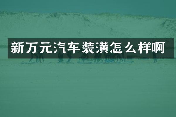 新万元汽车装潢怎么样啊