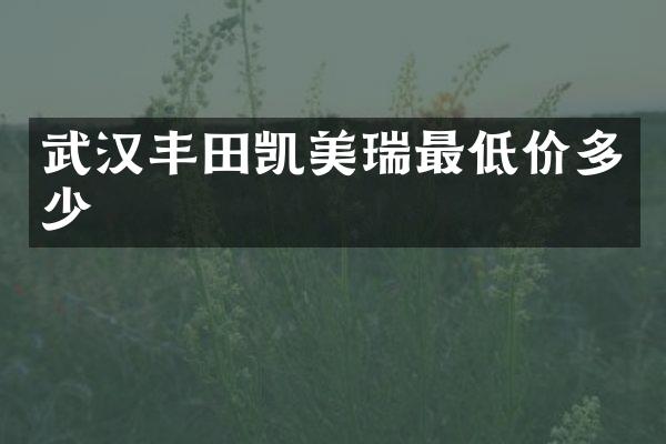 武汉丰田凯美瑞最低价多少