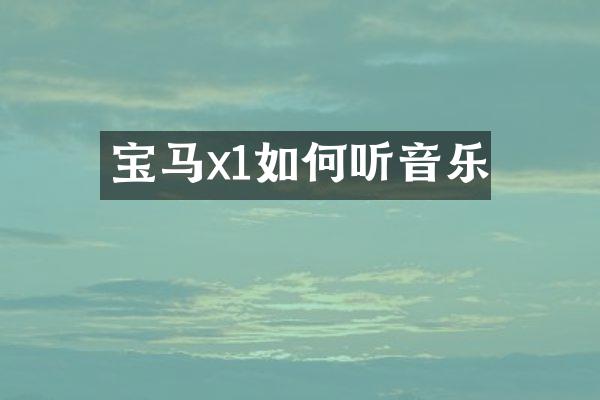 宝马x1如何听音乐