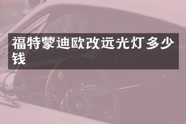 福特蒙迪欧改远光灯多少钱