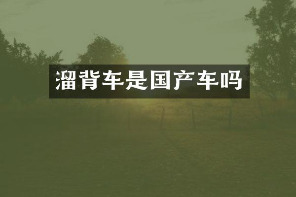 溜背车是国产车吗