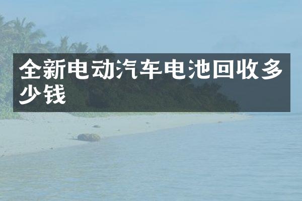 全新电动汽车电池回收多少钱