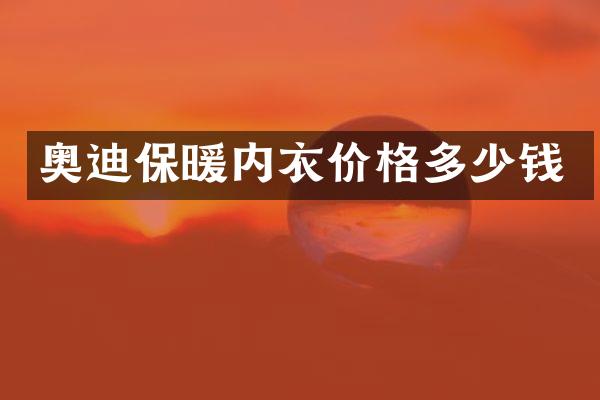 奥迪保暖内衣价格多少钱