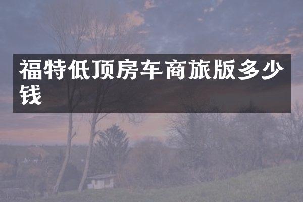 福特低顶房车商旅版多少钱
