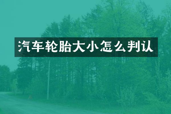 汽车轮胎大小怎么判认